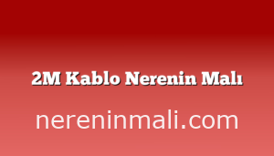 2M Kablo Nerenin Malı