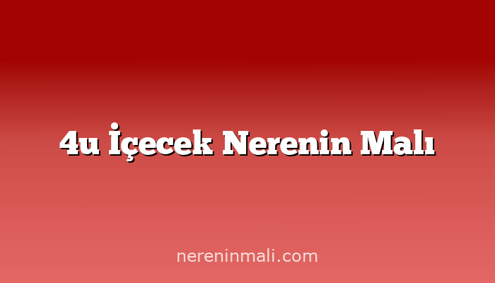 4u İçecek Nerenin Malı