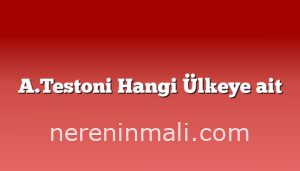 A.Testoni Hangi Ülkeye ait