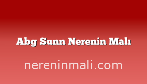 Abg Sunn Nerenin Malı