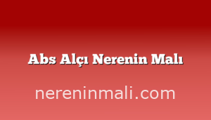 Abs Alçı Nerenin Malı