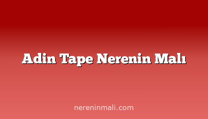 Adin Tape Nerenin Malı