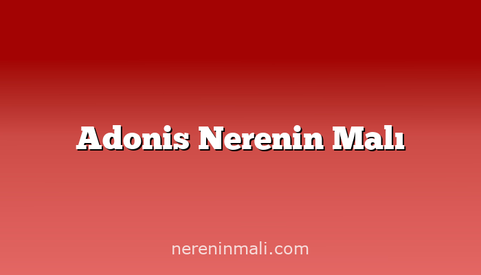 Adonis Nerenin Malı