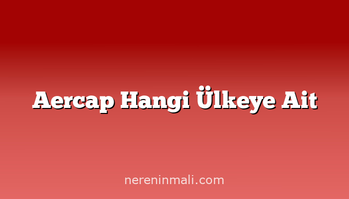 Aercap Hangi Ülkeye Ait