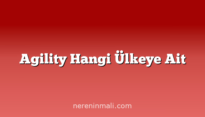 Agility Hangi Ülkeye Ait