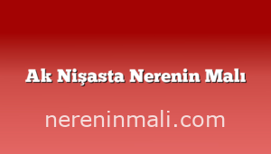 Ak Nişasta Nerenin Malı