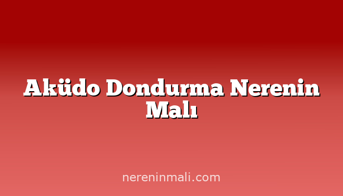 Aküdo Dondurma Nerenin Malı