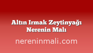 Altın Irmak Zeytinyağı Nerenin Malı