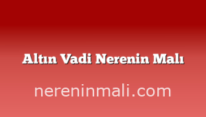 Altın Vadi Nerenin Malı