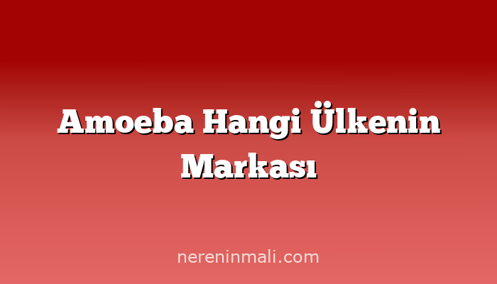 Amoeba Hangi Ülkenin Markası