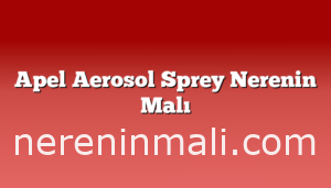 Apel Aerosol Sprey Nerenin Malı