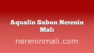 Aqualin Sabun Nerenin Malı