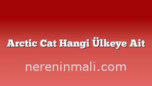 Arctic Cat Hangi Ülkeye Ait