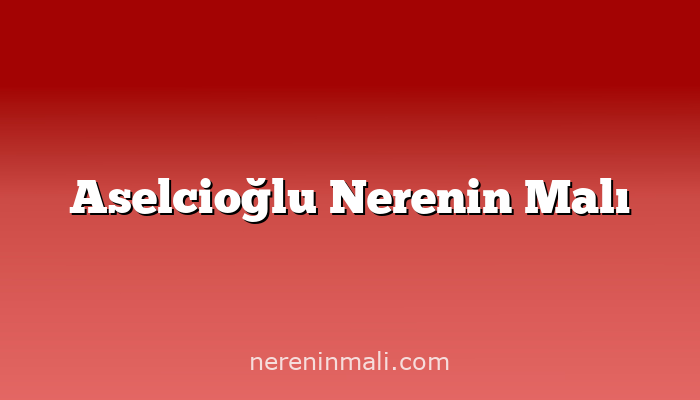 Aselcioğlu Nerenin Malı