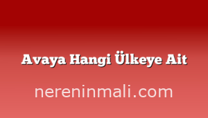 Avaya Hangi Ülkeye Ait