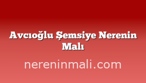 Avcıoğlu Şemsiye Nerenin Malı