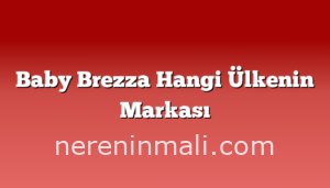 Baby Brezza Hangi Ülkenin Markası