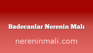 Badecanlar Nerenin Malı