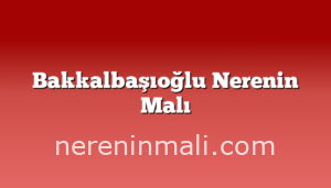 Bakkalbaşıoğlu Nerenin Malı