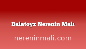 Balatoyz Nerenin Malı