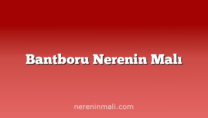 Bantboru Nerenin Malı