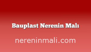 Bauplast Nerenin Malı