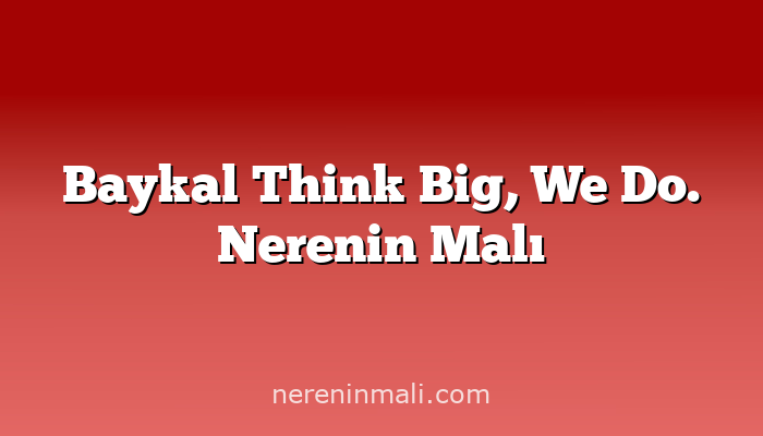 Baykal Think Big, We Do. Nerenin Malı