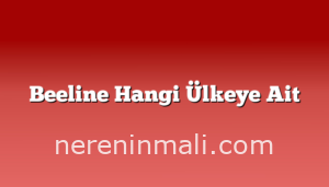 Beeline Hangi Ülkeye Ait