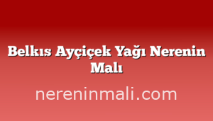 Belkıs Ayçiçek Yağı Nerenin Malı