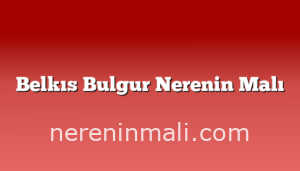 Belkıs Bulgur Nerenin Malı