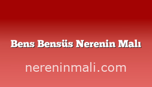 Bens Bensüs Nerenin Malı