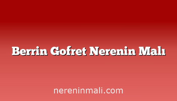 Berrin Gofret Nerenin Malı