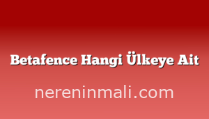 Betafence Hangi Ülkeye Ait