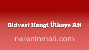 Bidvest Hangi Ülkeye Ait