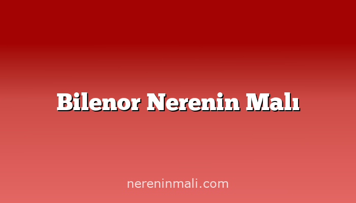 Bilenor Nerenin Malı