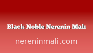 Black Noble Nerenin Malı