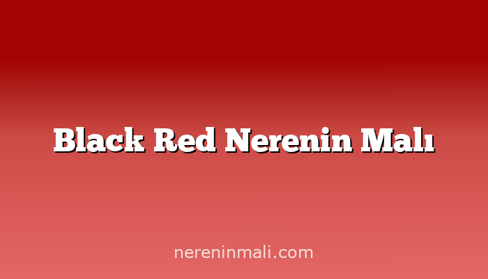 Black Red Nerenin Malı