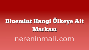 Bluemint Hangi Ülkeye Ait Markası