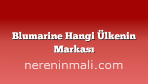 Blumarine Hangi Ülkenin Markası