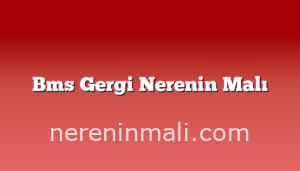 Bms Gergi Nerenin Malı