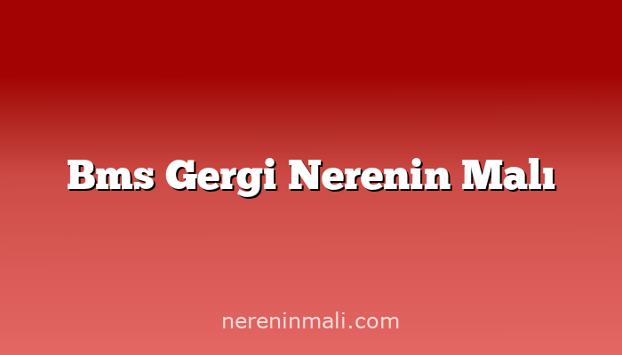 Bms Gergi Nerenin Malı