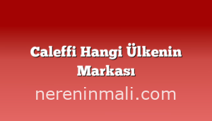 Caleffi Hangi Ülkenin Markası