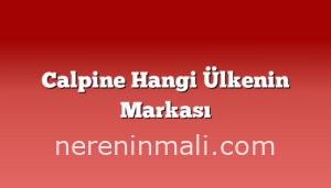 Calpine Hangi Ülkenin Markası