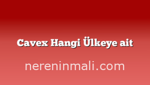 Cavex Hangi Ülkeye ait