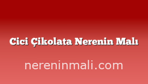 Cici Çikolata Nerenin Malı