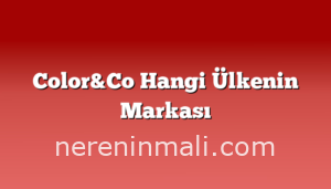 Color&Co Hangi Ülkenin Markası