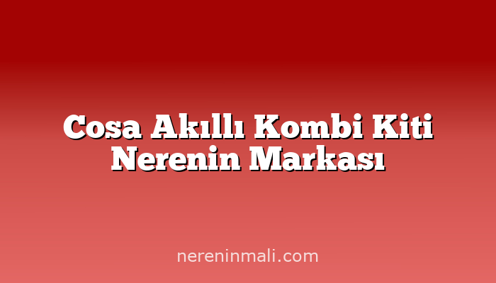 Cosa Akıllı Kombi Kiti Nerenin Markası