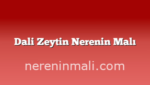 Dali Zeytin Nerenin Malı