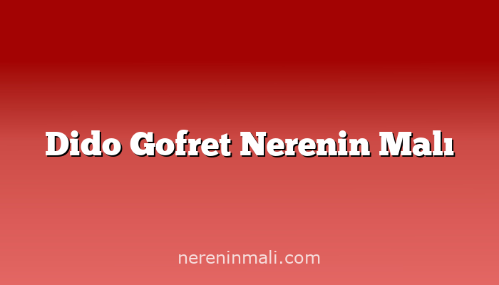 Dido Gofret Nerenin Malı