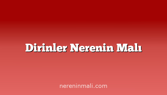 Dirinler Nerenin Malı